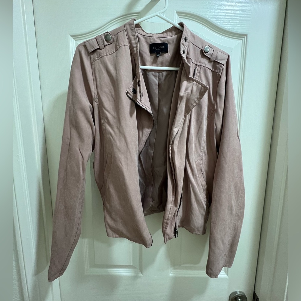 Dusty pink/mauve bomber utility jacket NWOT